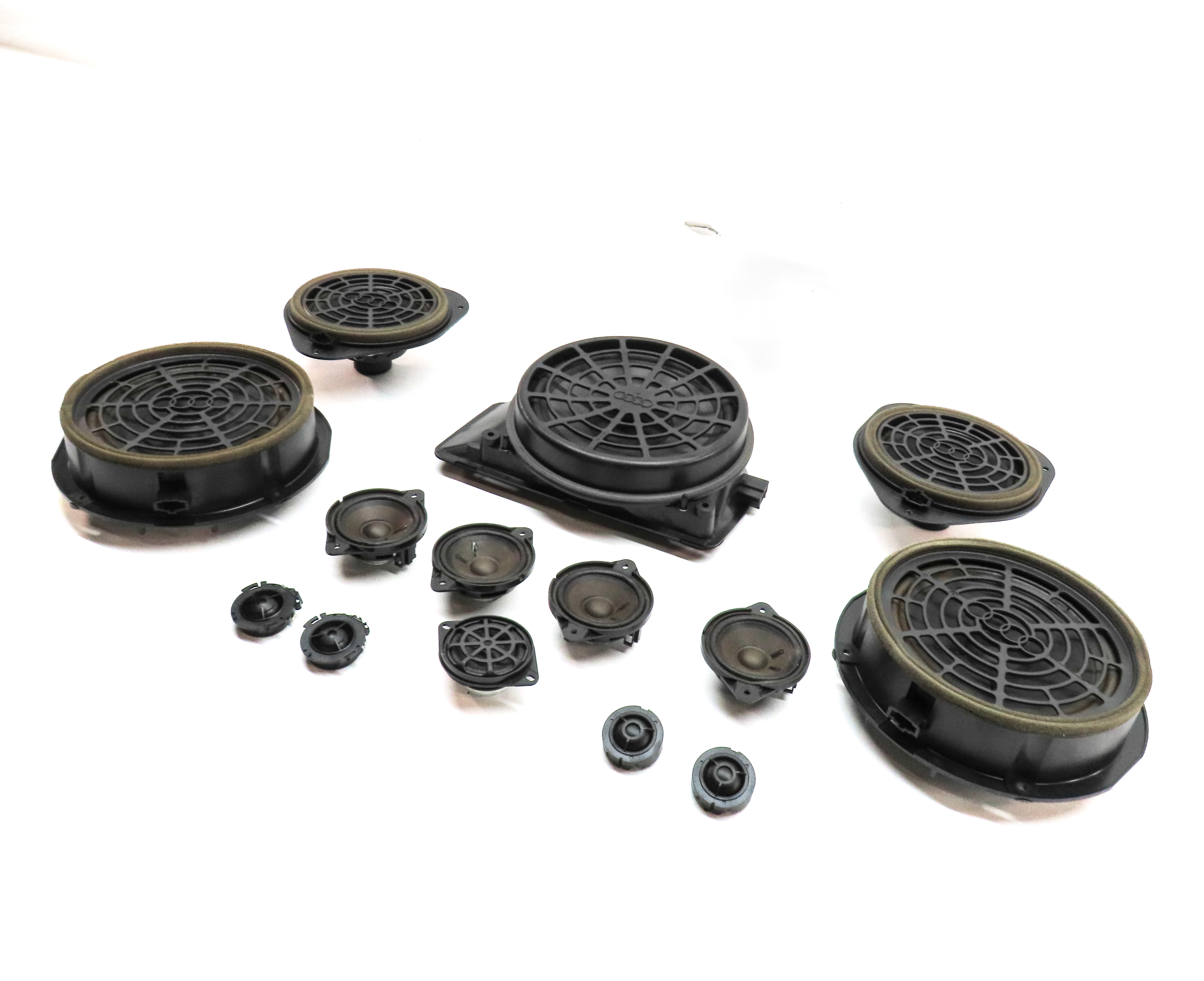 2010 AUDI S5 (B8 8T) BANG & OLUFSEN STEREO AUDIO SOUND SYSTEM SPEAKER SET/14 — exact item pictured